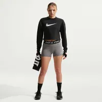 Nike Pro женская Dri-FIT Crew-Neck French Terry Top цвет черный