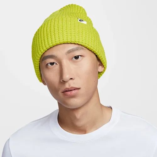 Nike Peak Waffle Knit Beanie колір зелений