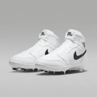 Nike Jordan 1 Retro Metal чоловічі бейсбольні бутси колір білий