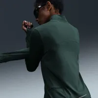 Nike Swift Element жіноча UV Protection 1/4-Zip Running Top колір зелений