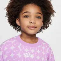 Nike Essentials Toddler Printed French Terry Crew Top цвет фиолетовый