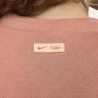 Nike Sportswear Phoenix Fleece женская оверсайз Crew-Neck Logo свитшот цвет коричневый