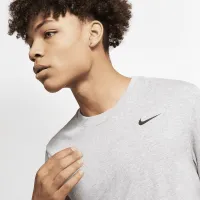 Nike Dri-FIT мужские Fitness футболка цвет серый