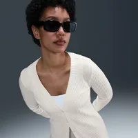 Nike Sportswear Chill Knit жіноча Slim Ribbed Cardigan колір білий