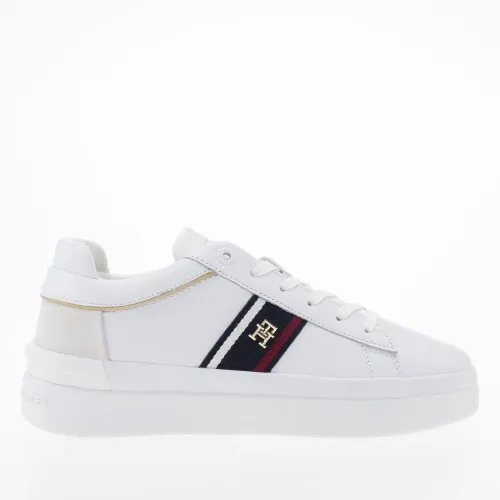Кроссовки Tommy Hilfiger Signature Leather Monogram Court FW0FW07387-YBS - Белые