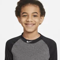 Nike Dry Big детские (для мальчиков) 3/4-Sleeve Baseball Top цвет серый