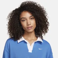 Nike Sportswear Essential жіноча оверсайз Long-Sleeve Polo блакитний