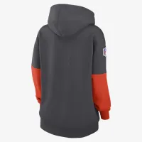 Cleveland цвет коричневыйs Sideline Essential женская Nike NFL Pullover Толстовка с капюшоном цвет серый