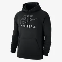 Nike Swoosh Club Fleece чоловічі Pickleball Pullover Толстовка з капюшоном колір чорний