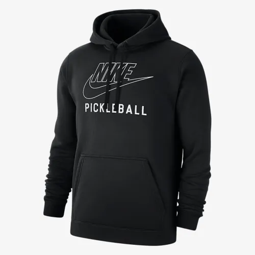 Nike Swoosh Club Fleece чоловічі Pickleball Pullover Толстовка з капюшоном колір чорний
