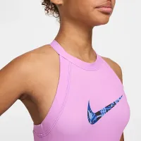 Nike Gymnastics Halter Neck Performance Leotard цвет фиолетовый
