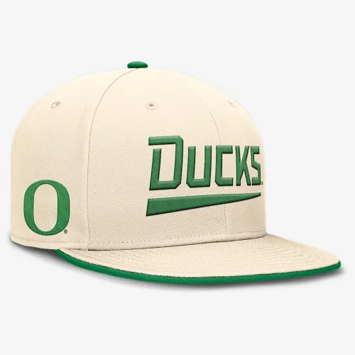 Oregon Ducks Primetime True мужские Nike Dri-FIT College Fitted Hat цвет коричневый