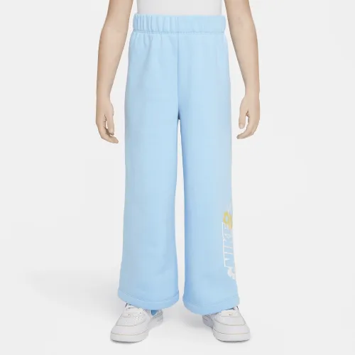 Nike Floral Fleece Little дитячі Wide Leg Pants блакитний