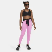 Nike Swoosh Big дитячі (Girls') Sports Bra (Extended Size) колір чорний