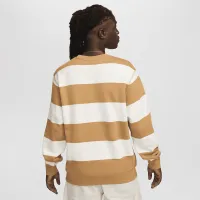 Nike Club Fleece мужские Striped Heavyweight French Terry Crew цвет коричневый