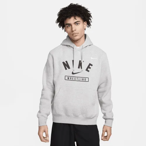 Nike мужские Wrestling Pullover Толстовка с капюшоном цвет серый