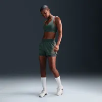 Nike Indy Medium Support женская Padded Adjustable Sports Bra цвет зеленый