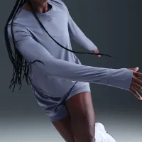 Nike One Classic женская Dri-FIT Long-Sleeve Top синий