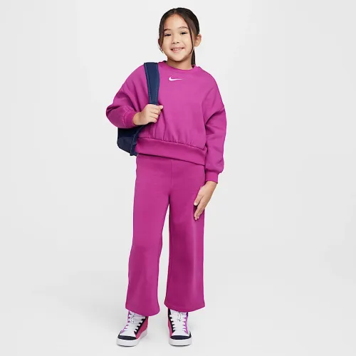 Nike Shine Little дитячі Crew and Pants комплект колір фіолетовий