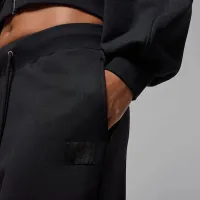 Nike Jordan Flight Fleece жіноча French Terry Open-Hem Pants колір чорний