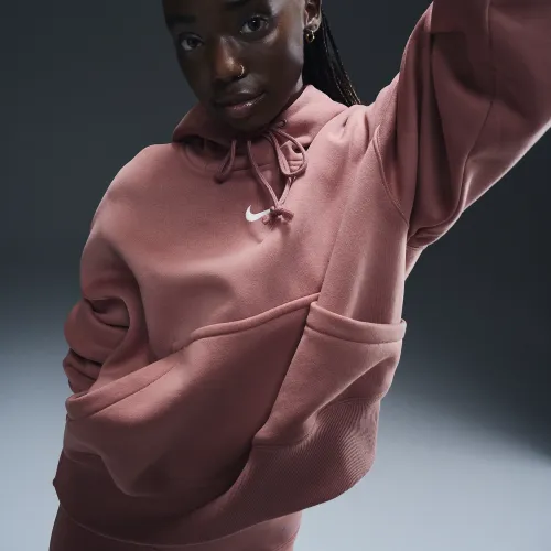 Nike Sportswear Phoenix Fleece женская Over-оверсайз Pullover Толстовка с капюшоном Pink