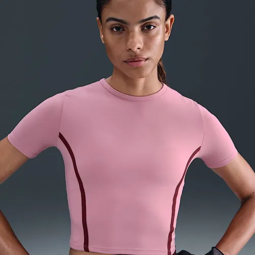 Nike One Fitted женская Dri-FIT Short-Sleeve Top Pink