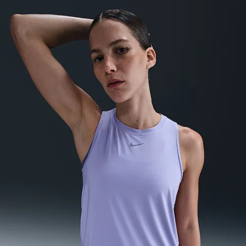 Nike One Classic жіноча Dri-FIT Tank Top колір фіолетовий