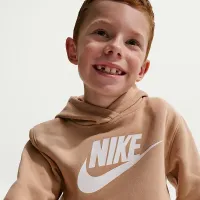 Nike Sportswear Club Fleece Pullover Little Kids Толстовка с капюшоном цвет коричневый