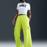Nike Sportswear Phoenix Fleece жіноча Cargo Sweatpants колір зелений