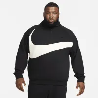 Nike Swoosh мужские 1/2-Zip Fleece Толстовка с капюшоном цвет черный