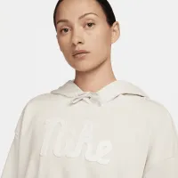 Nike Sportswear Club Fleece жіноча оверсайз Cropped Толстовка з капюшоном колір сірий