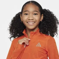 Nike ACG Therma-FIT Big дитячі (Girls') 1/4-Zip Long-Sleeve Top Orange