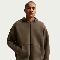 Nike Tech мужские Fleece Full-Zip Толстовка с капюшоном цвет коричневый