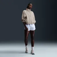 Nike One женская Therma-FIT оверсайз 1/2-Zip Fleece Top цвет коричневый