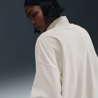 Nike Sportswear Phoenix Plush жіноча Cozy Fleece оверсайз Mock-Neck Top колір сірий