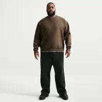 Nike Solo Swoosh чоловічі Fleece Crew колір коричневий