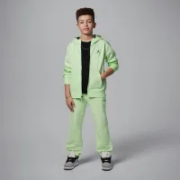 Nike Jordan Dri-FIT MJ Sport Big детские Statement Hoop Fleece Full-Zip Толстовка с капюшоном цвет зеленый