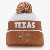 Texas Longhorns Primetime Peak мужские Nike College Cuffed Pom Beanie Orange