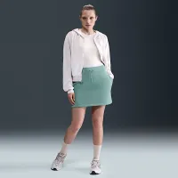 Nike Sportswear Phoenix Fleece женская юбка цвет зеленый