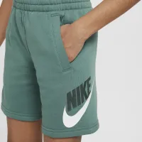 Nike Sportswear Club Fleece Big детские French Terry шорты цвет зеленый
