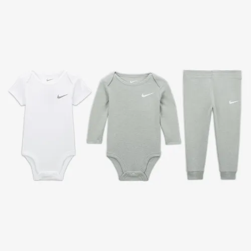 Nike Essentials Baby (0-9M) 3-Piece Bodysuit набор цвет серый