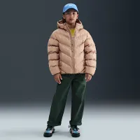 Nike Sportswear All Day Play Big дитячі Therma-FIT Loose-Fit Puffer Куртка колір коричневий