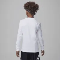 Nike Jordan Scramble Long Sleeve Tee Big Kids футболка цвет белый