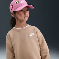 Nike Little детские оверсайз Crew Top цвет коричневый