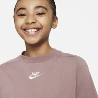 Nike Sportswear Big дитячі (Girls') Short-Sleeve Top колір фіолетовий