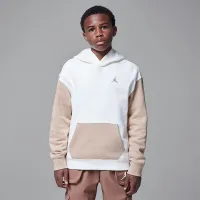 Nike Jordan MJ Brooklyn Big детские Fleece Pullover Толстовка с капюшоном цвет белый