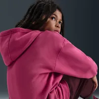 Nike Sportswear Club Fleece Big дитячі оверсайз Pullover Толстовка з капюшоном колір фіолетовий