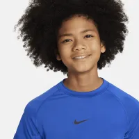 Nike Pro Big детские (для мальчиков) Dri-FIT Short-Sleeve Top синий