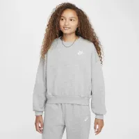 Nike Sportswear Club Fleece Girls' Boxy Crew-Neck свитшот цвет серый