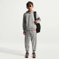 Nike Pro Big дитячі (для хлопчиків) Dri-FIT Fleece Pullover Толстовка з капюшоном колір сірий